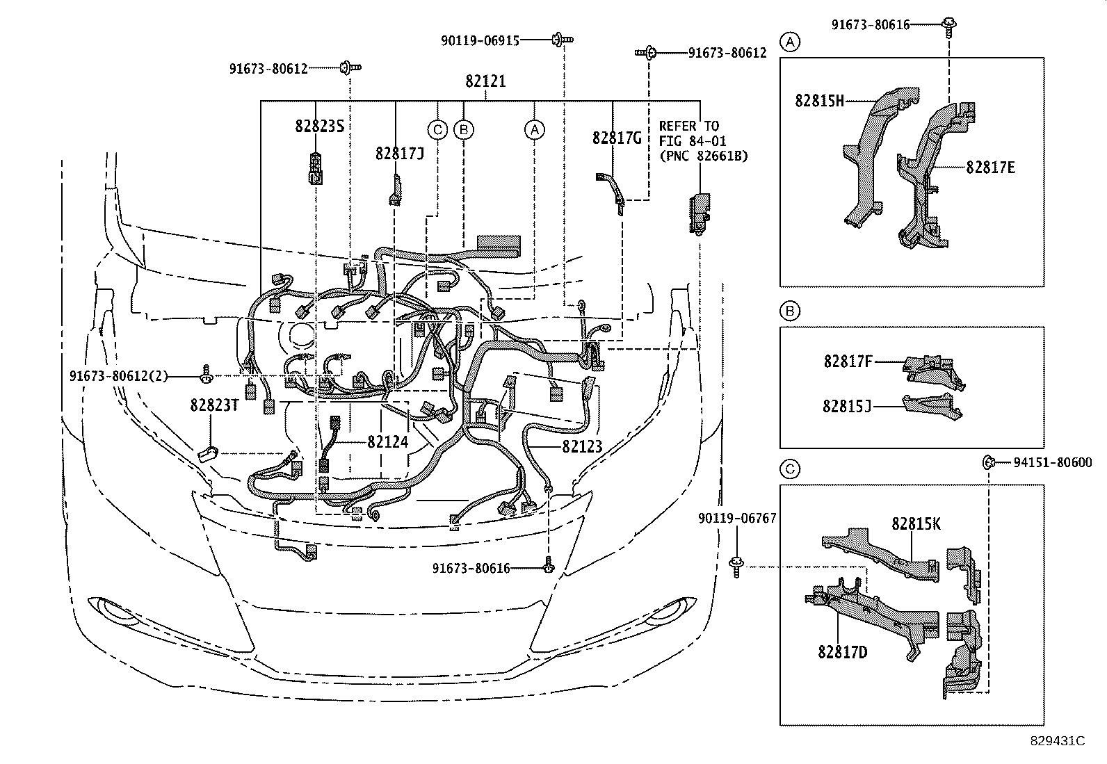 82142-V1050 WIRE, INSTRUMENT PANEL, NO.2 product image