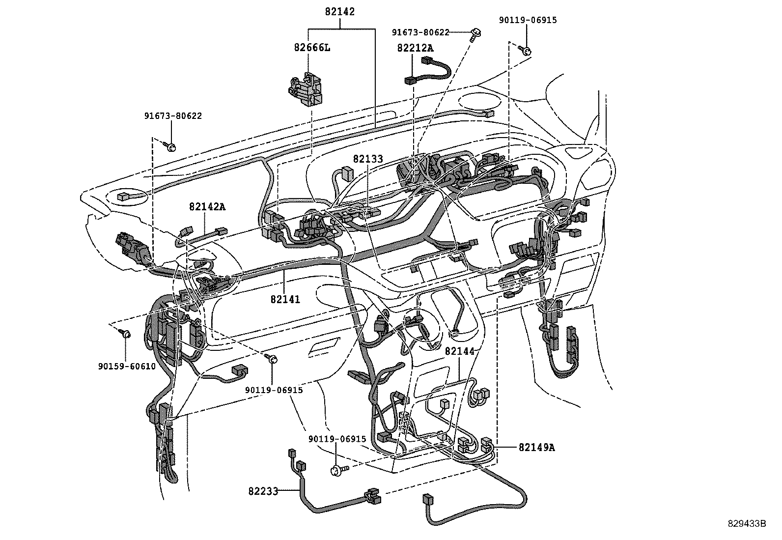 82142-V1050 WIRE, INSTRUMENT PANEL, NO.2 product image
