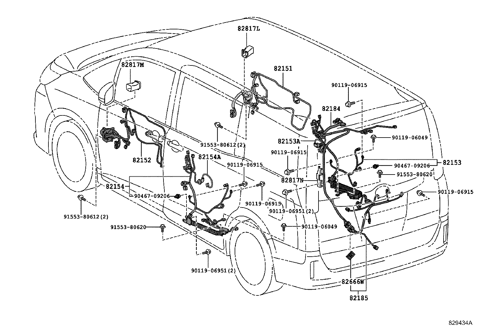 82817-28R00 PROTECTOR, WIRING HARNESS, NO.2 product image