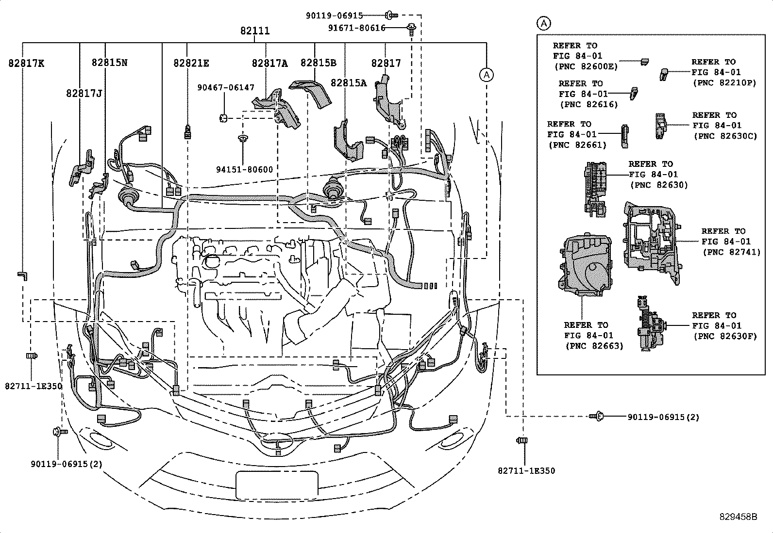 82142-02640 WIRE, INSTRUMENT PANEL, NO.2 product image