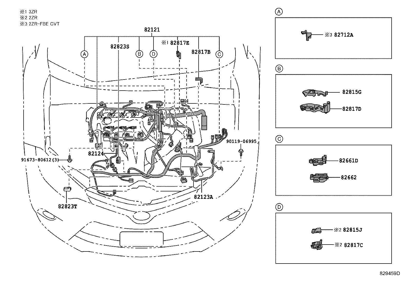 82142-02640 WIRE, INSTRUMENT PANEL, NO.2 product image
