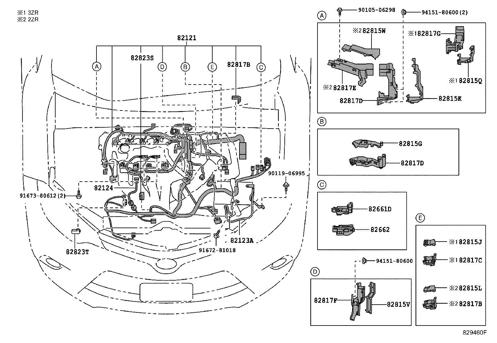 82142-02640 WIRE, INSTRUMENT PANEL, NO.2 product image