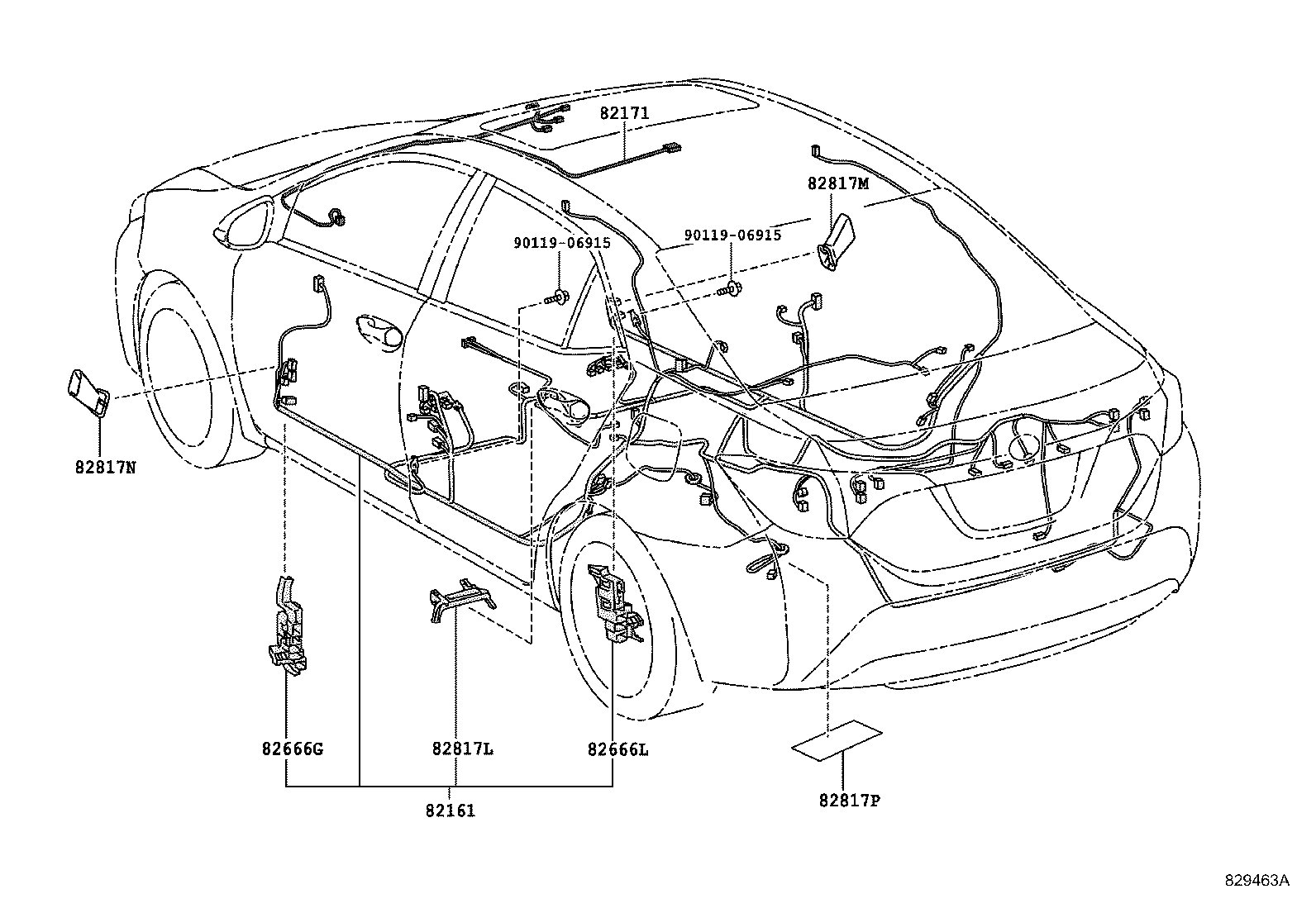 82142-02640 WIRE, INSTRUMENT PANEL, NO.2 product image