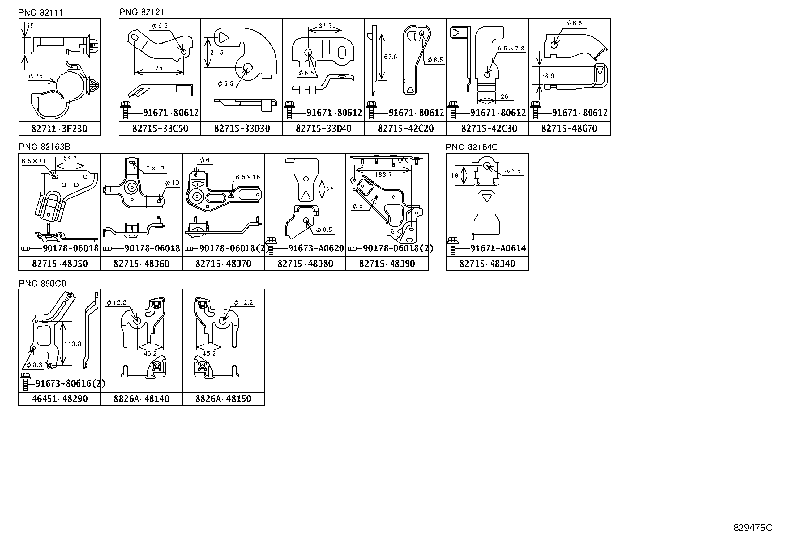 82142-48G80 WIRE, INSTRUMENT PANEL, NO.2 product image