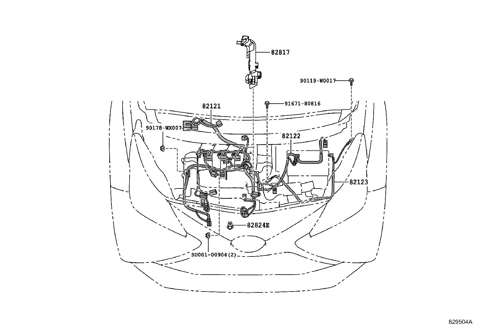 82121-0H461 WIRE, ENGINE product image