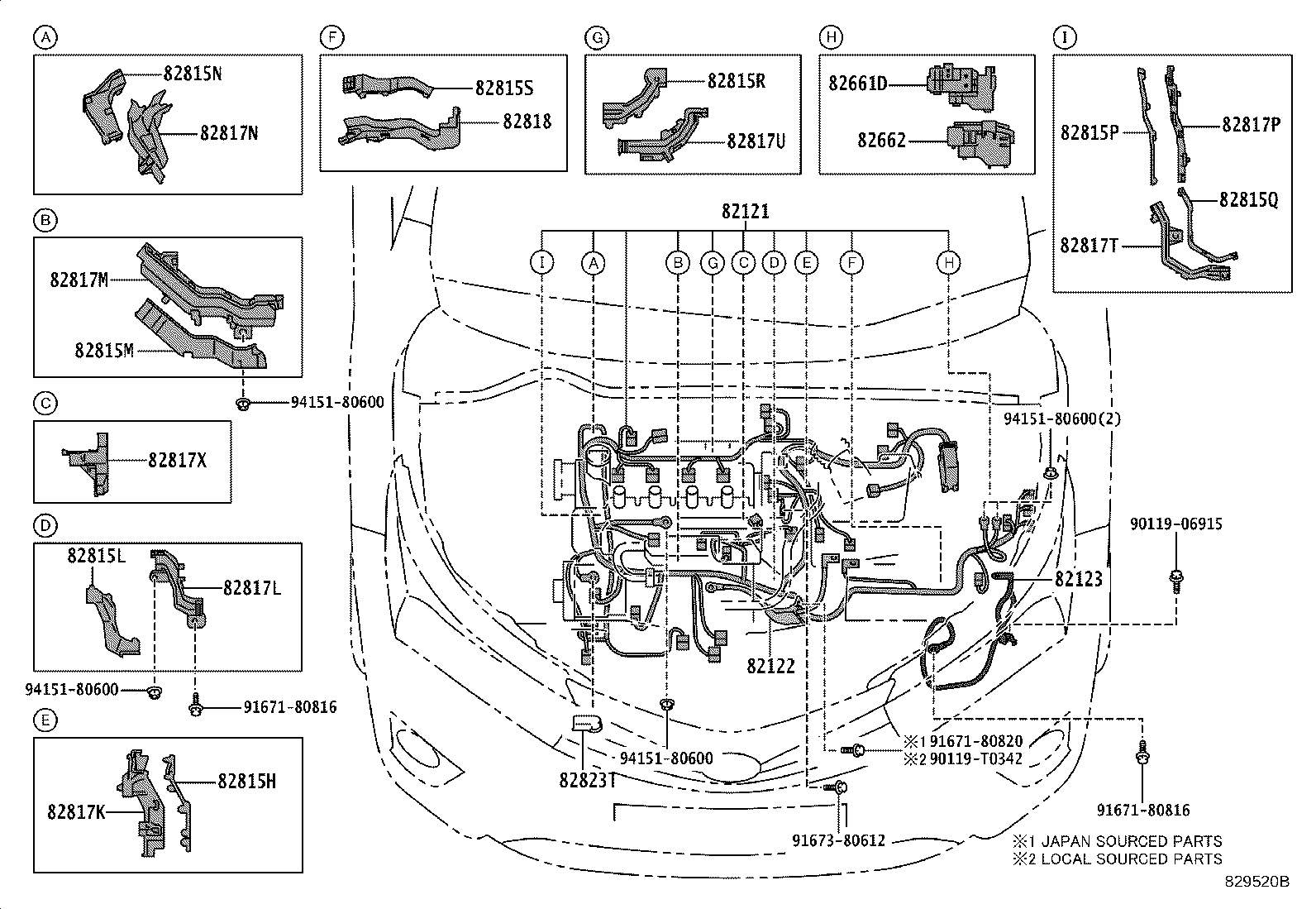 82140-02420 WIRE, INSTRUMENT PANEL, NO.2 product image