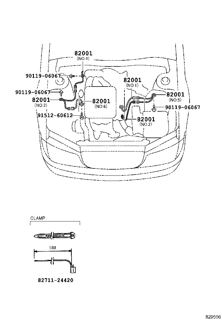 82121-07030 WIRE, ENGINE product image