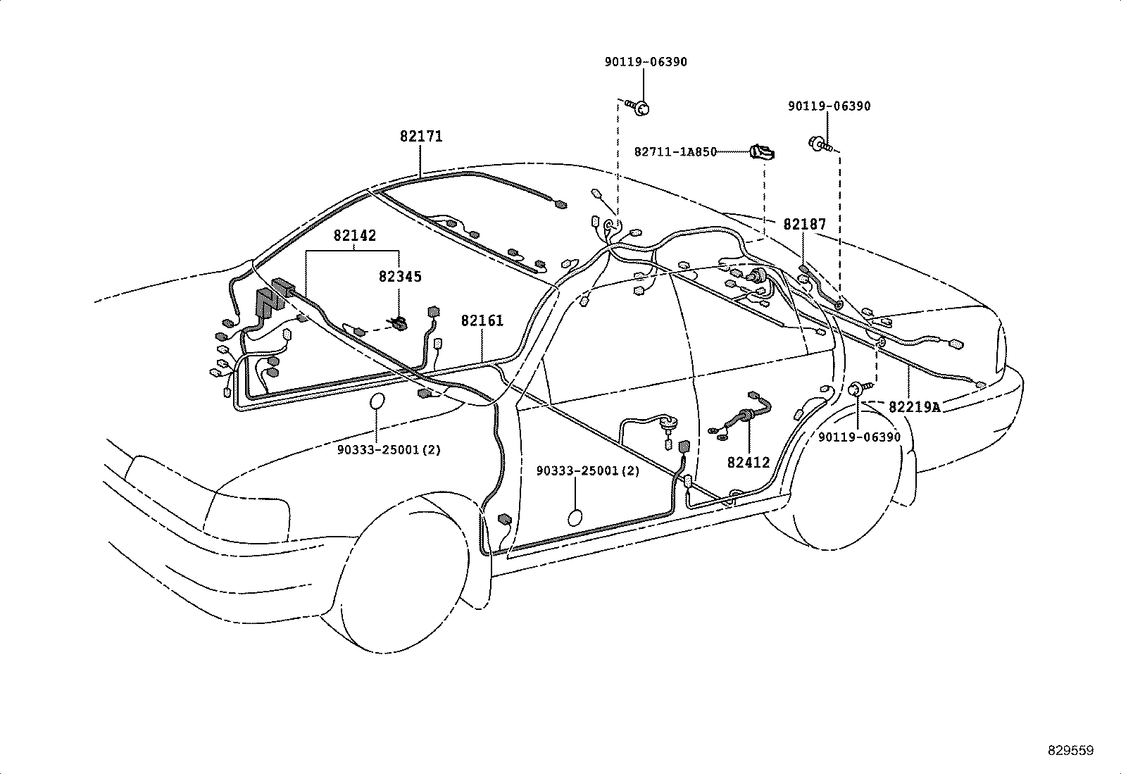 82121-13362 WIRE, ENGINE product image