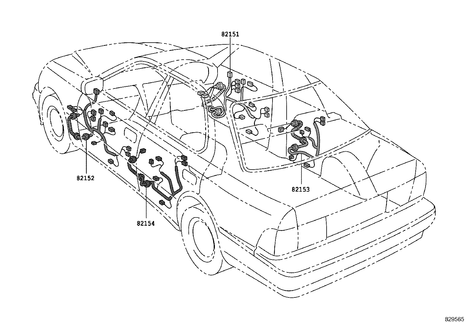 82192-50100 WIRE, FRONT SEAT, LH product image