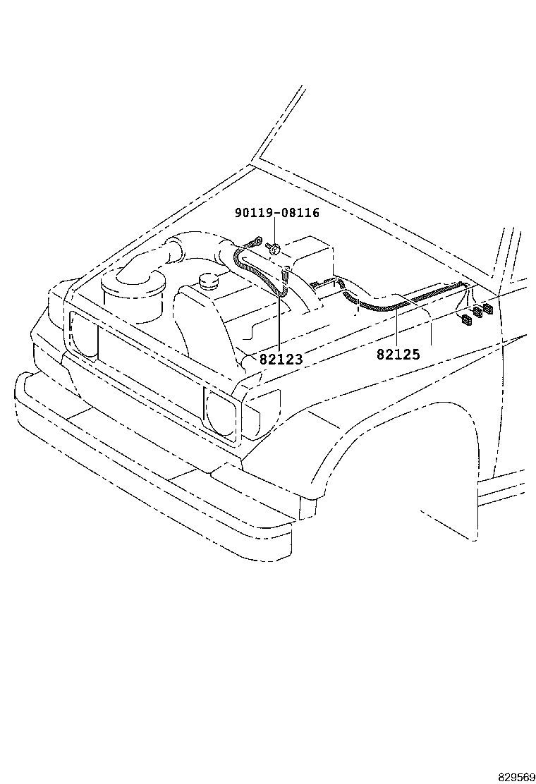 82113-60030 WIRE, ENGINE ROOM, NO.3 product image