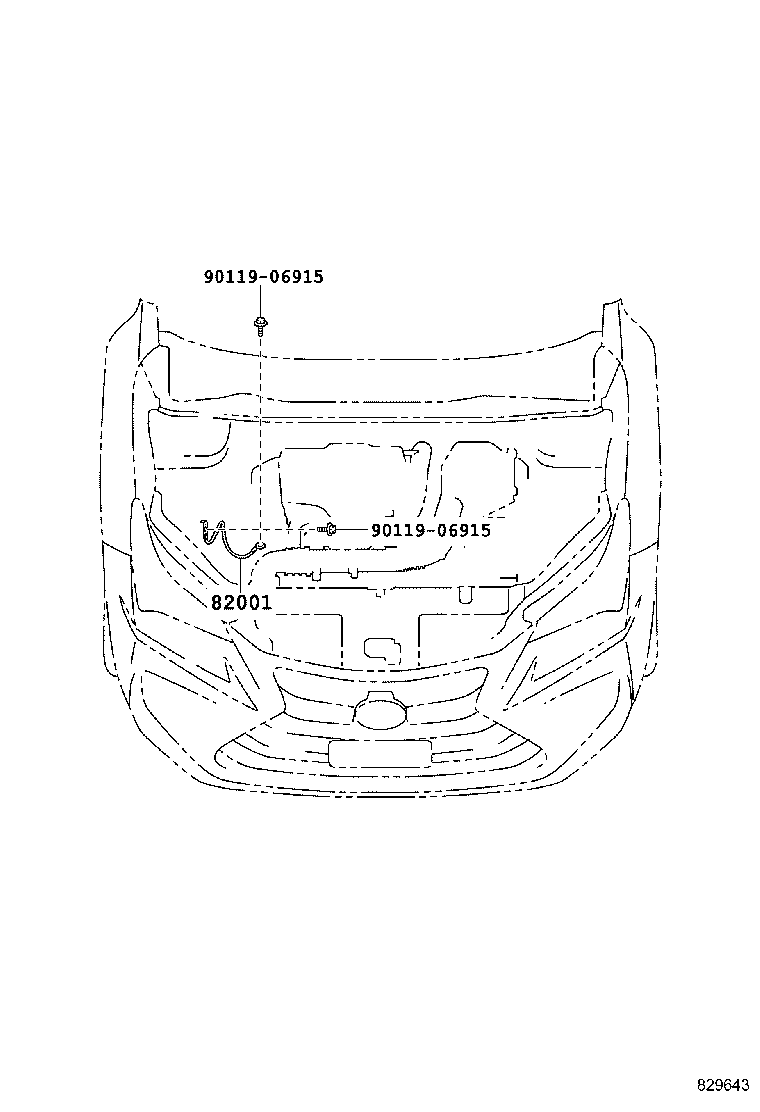82142-78210 WIRE, INSTRUMENT PANEL, NO.2 product image