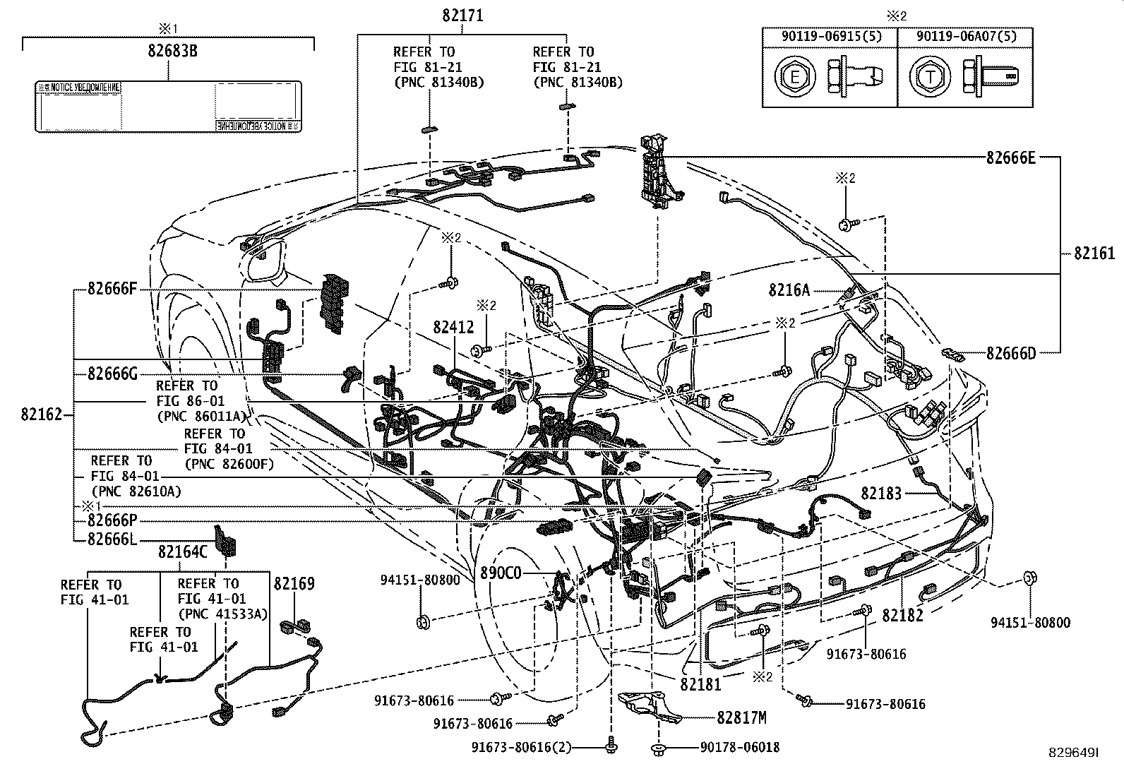 82191-78080 WIRE, FRONT SEAT, RH product image