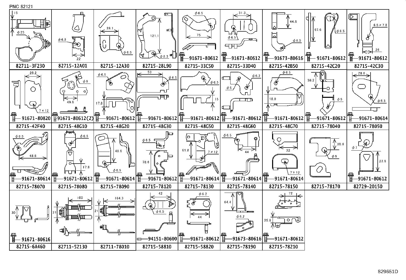 82191-78080 WIRE, FRONT SEAT, RH product image