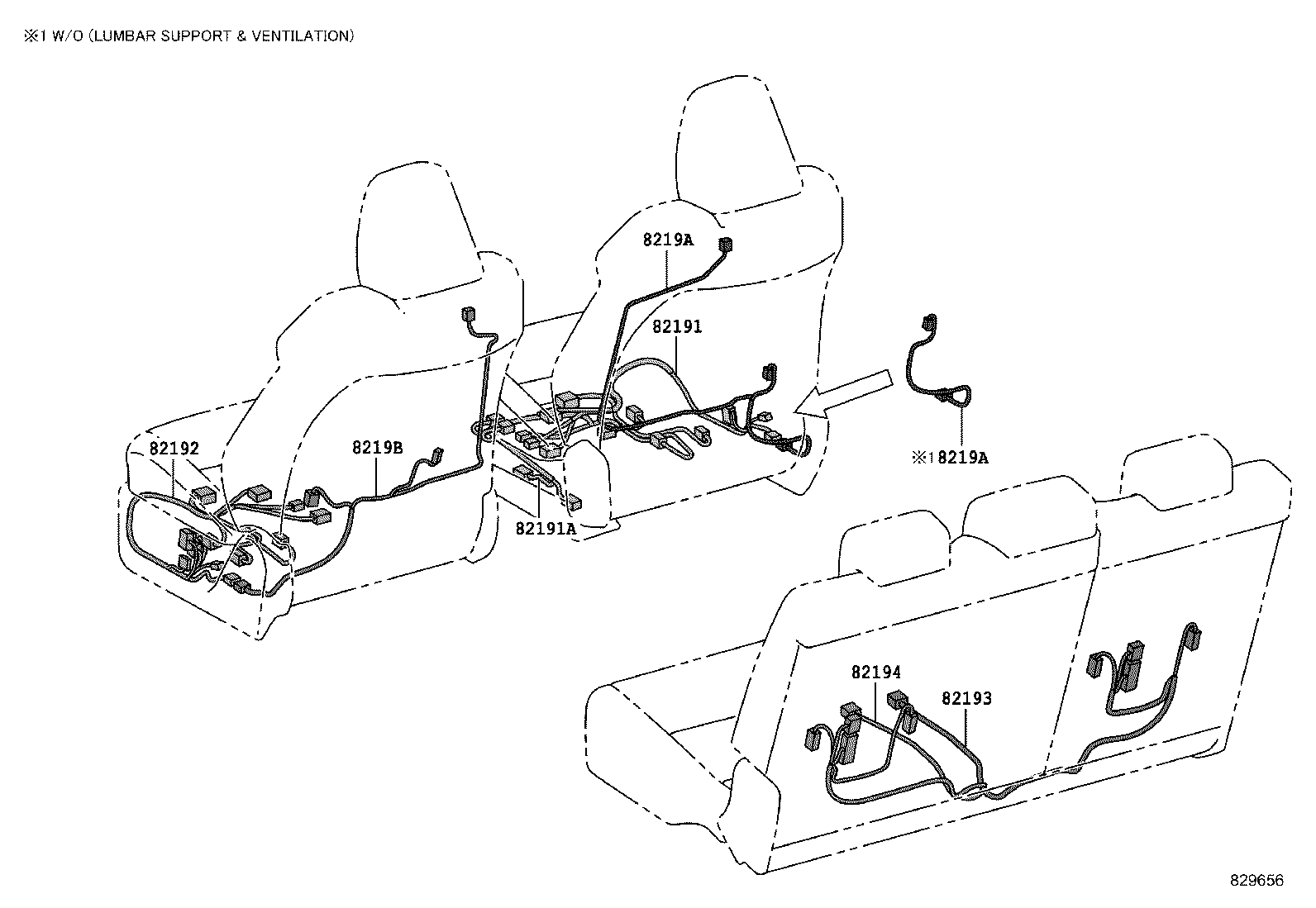 82191-78050 WIRE, FRONT SEAT, RH product image