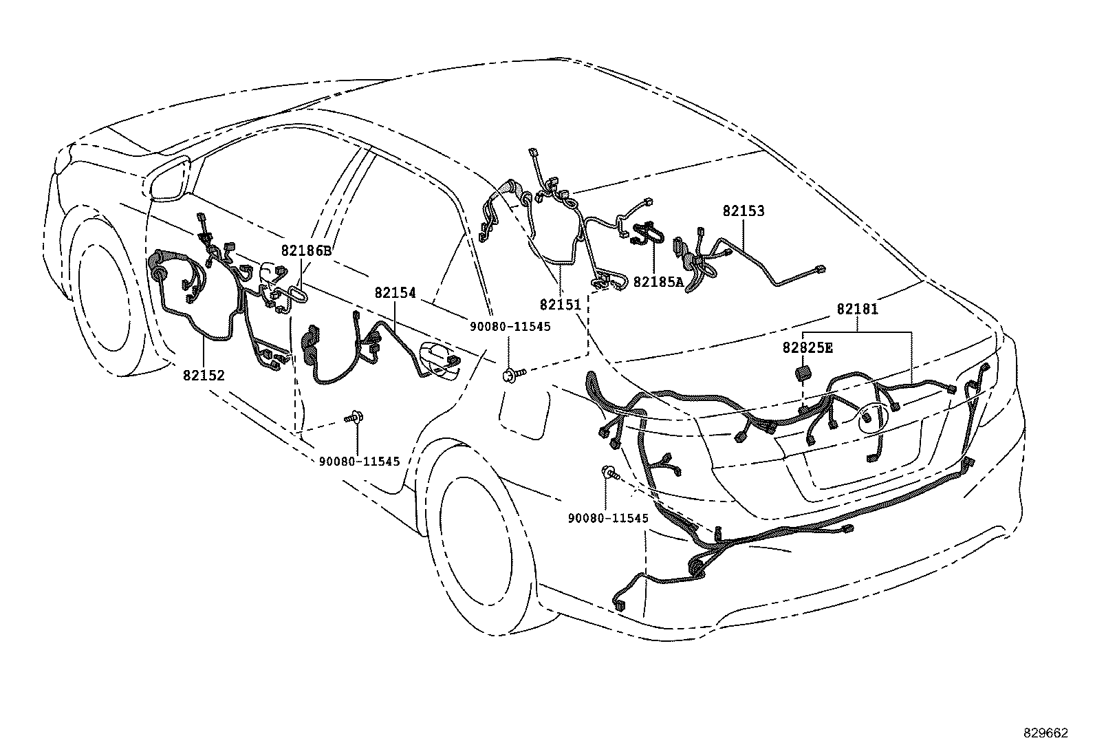 82192-06310 WIRE, FRONT SEAT, LH product image