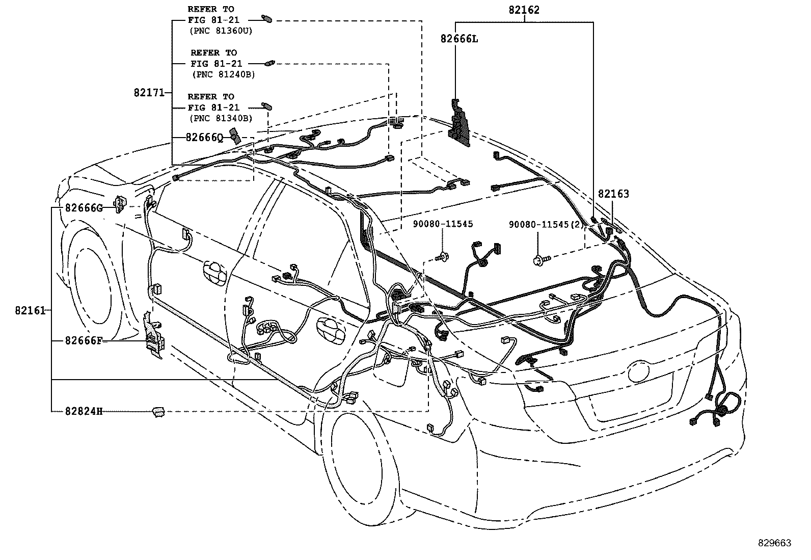 82192-06310 WIRE, FRONT SEAT, LH product image