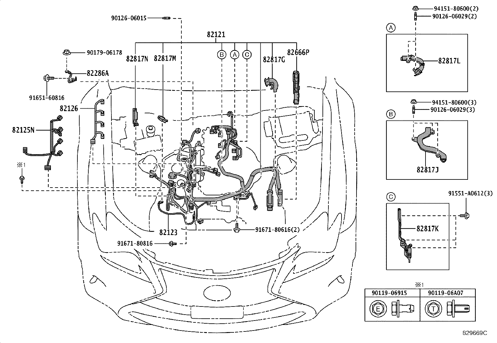 82151-24440 WIRE, FRONT DOOR, RH product image