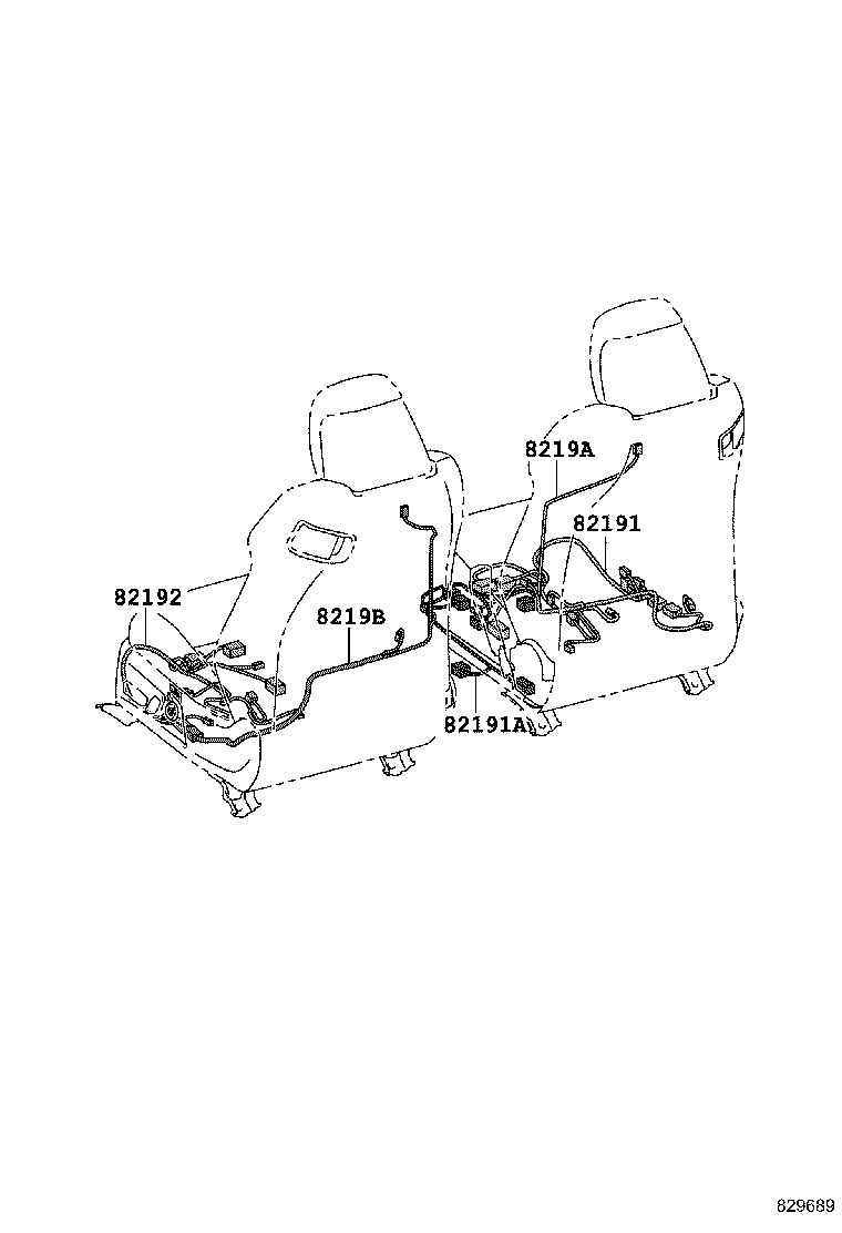 82191-24210 WIRE, FRONT SEAT, RH product image