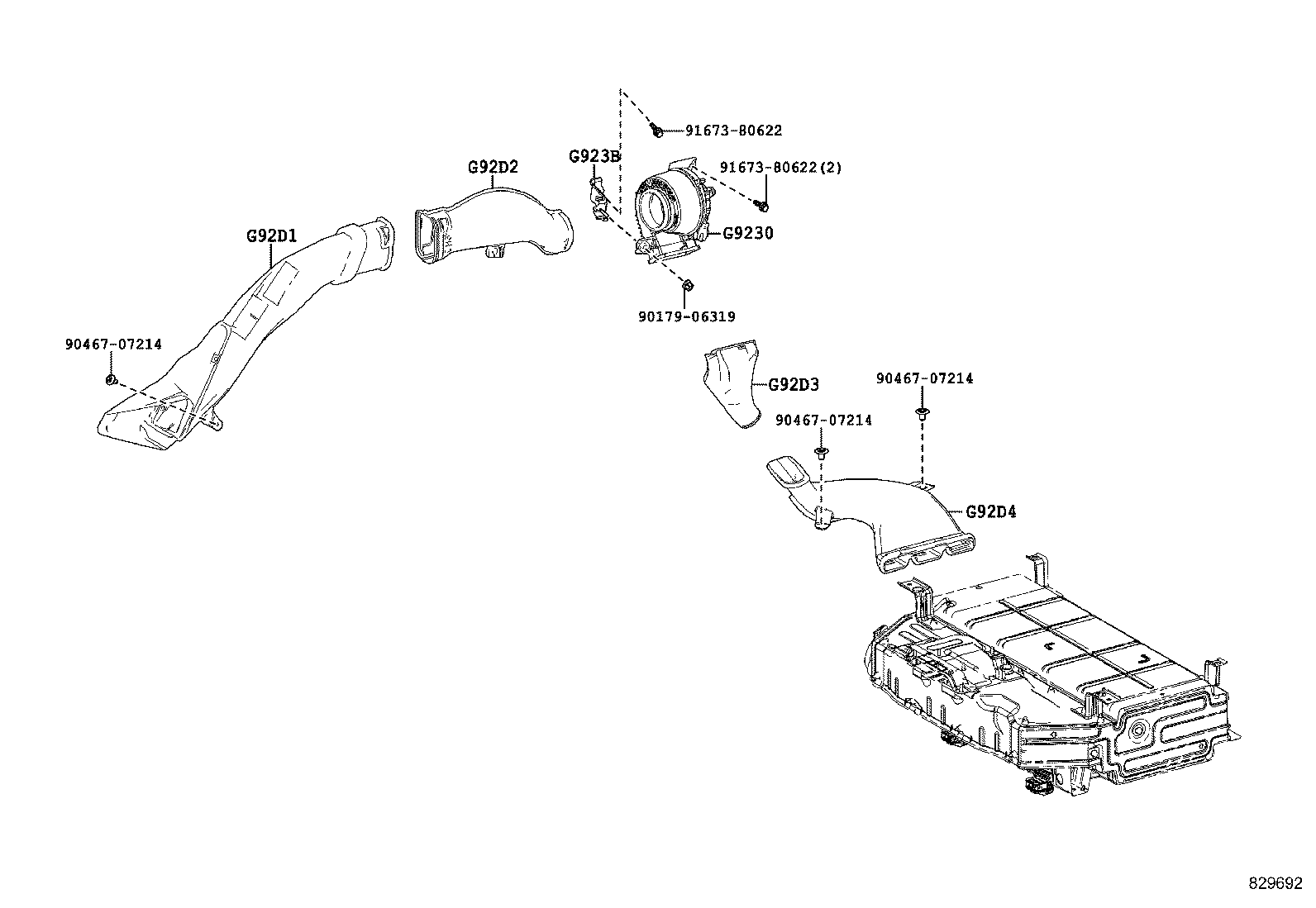 82715-53660 BRACKET, BATTERY WIRE CLAMP product image