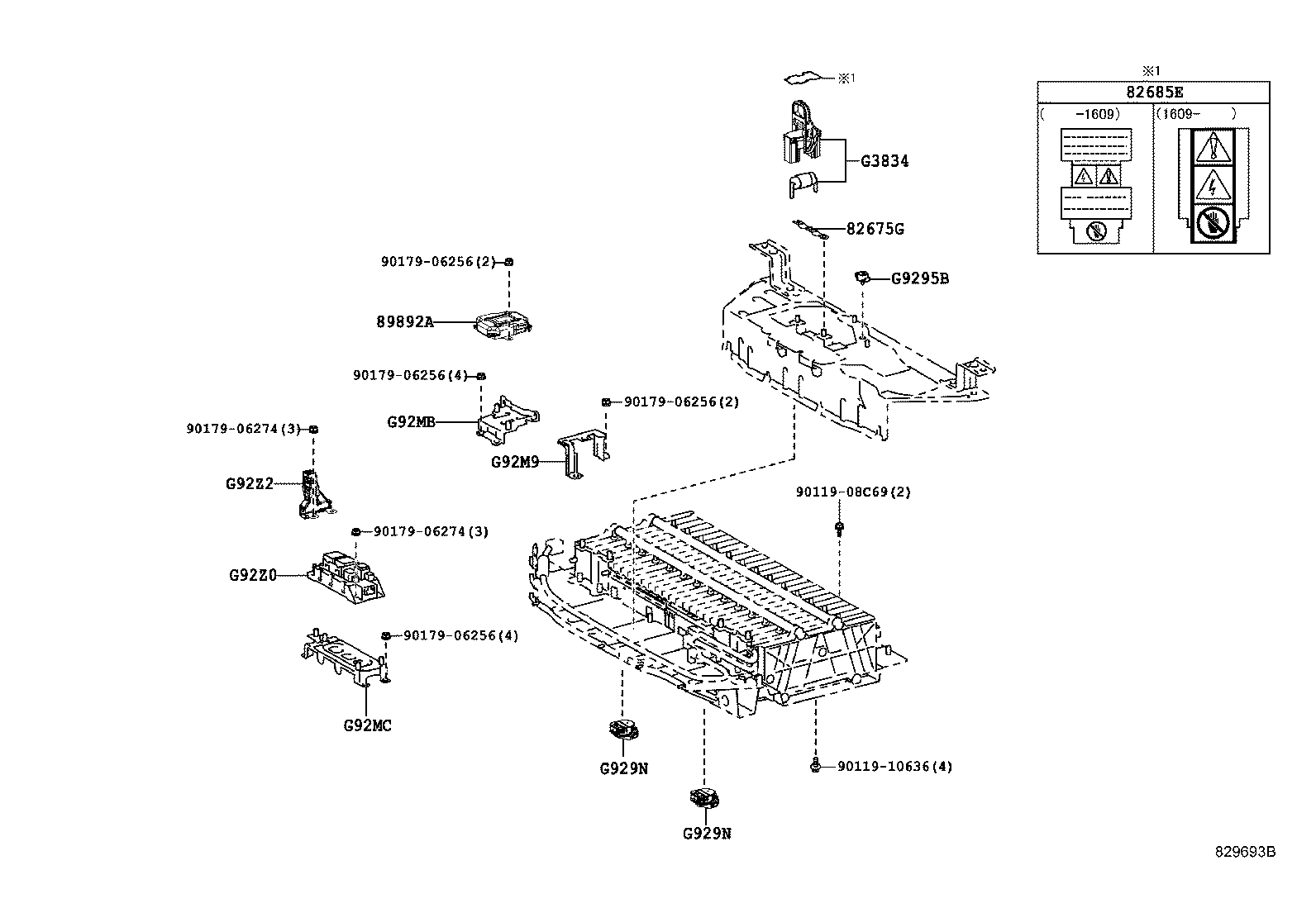 82715-53660 BRACKET, BATTERY WIRE CLAMP product image