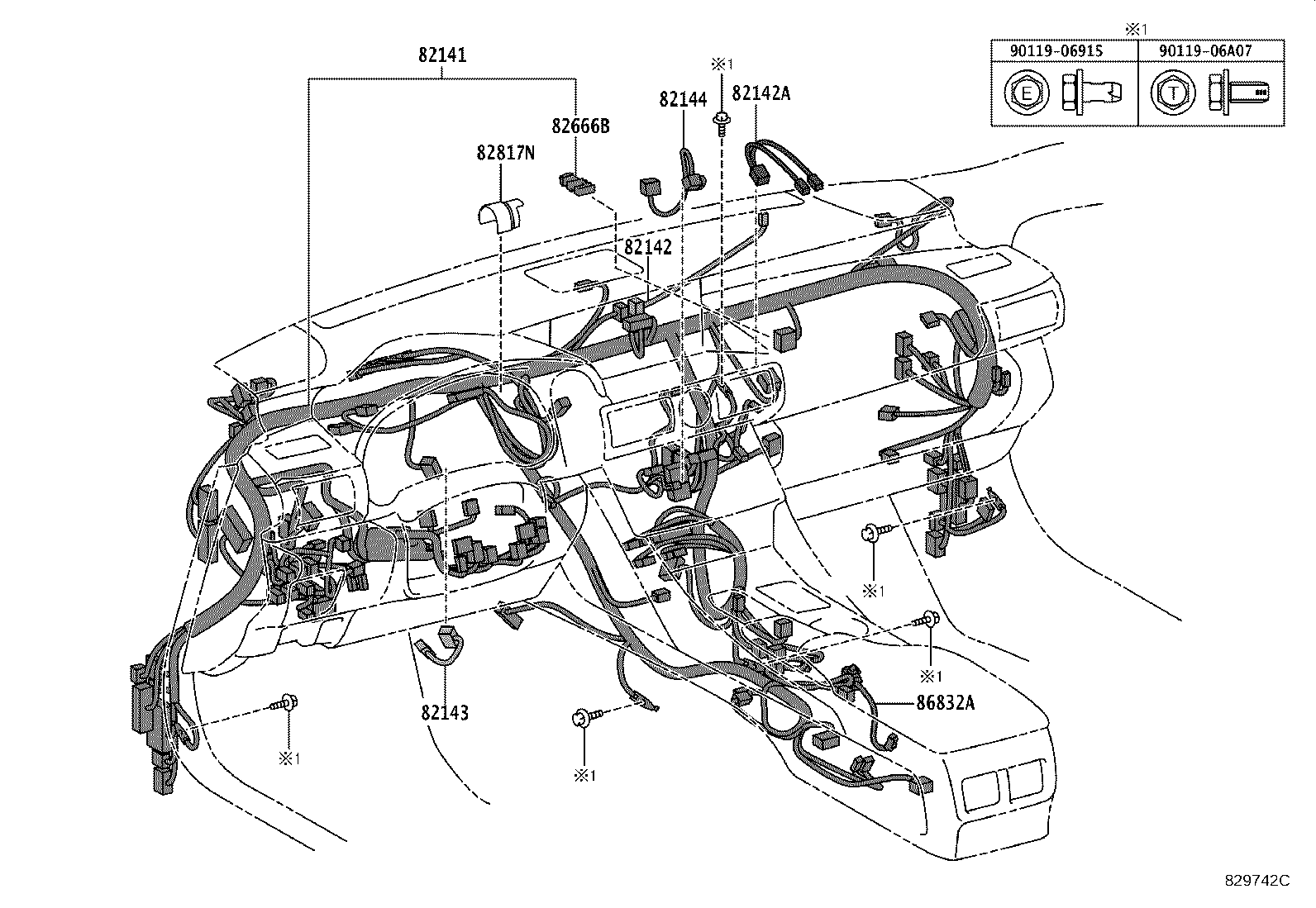 82122-24360 WIRE, ENGINE, NO.2 product image