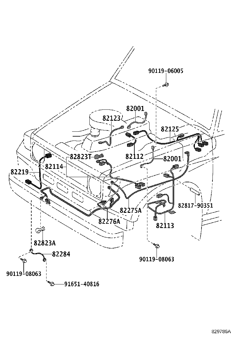 82113-60040 WIRE, ENGINE ROOM, NO.3 product image