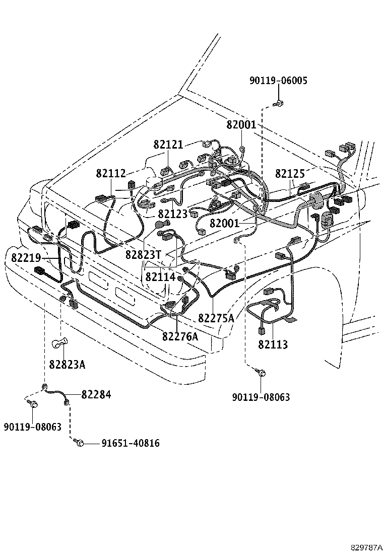 82113-60040 WIRE, ENGINE ROOM, NO.3 product image