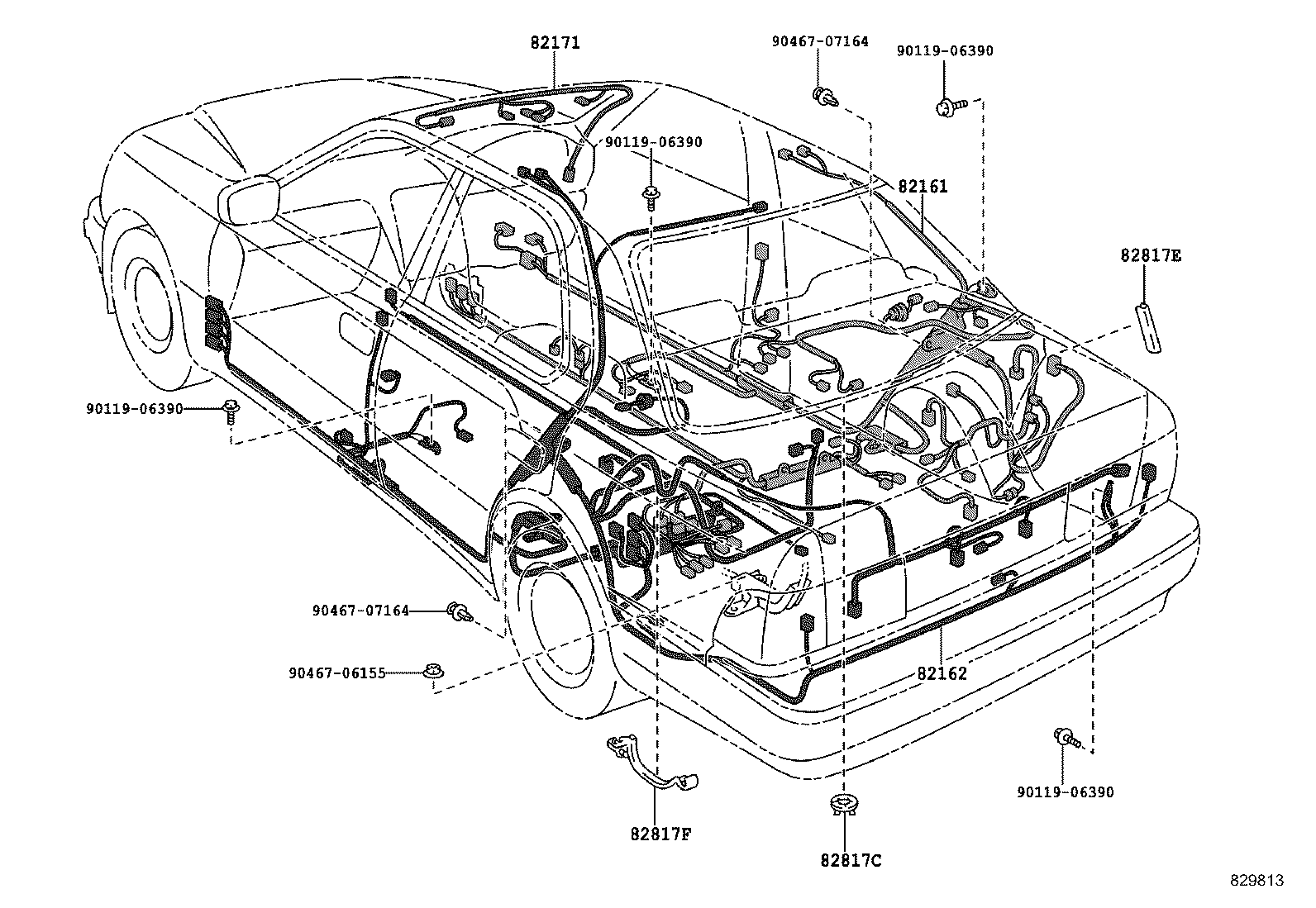 82191-50080 WIRE, FRONT SEAT, RH product image