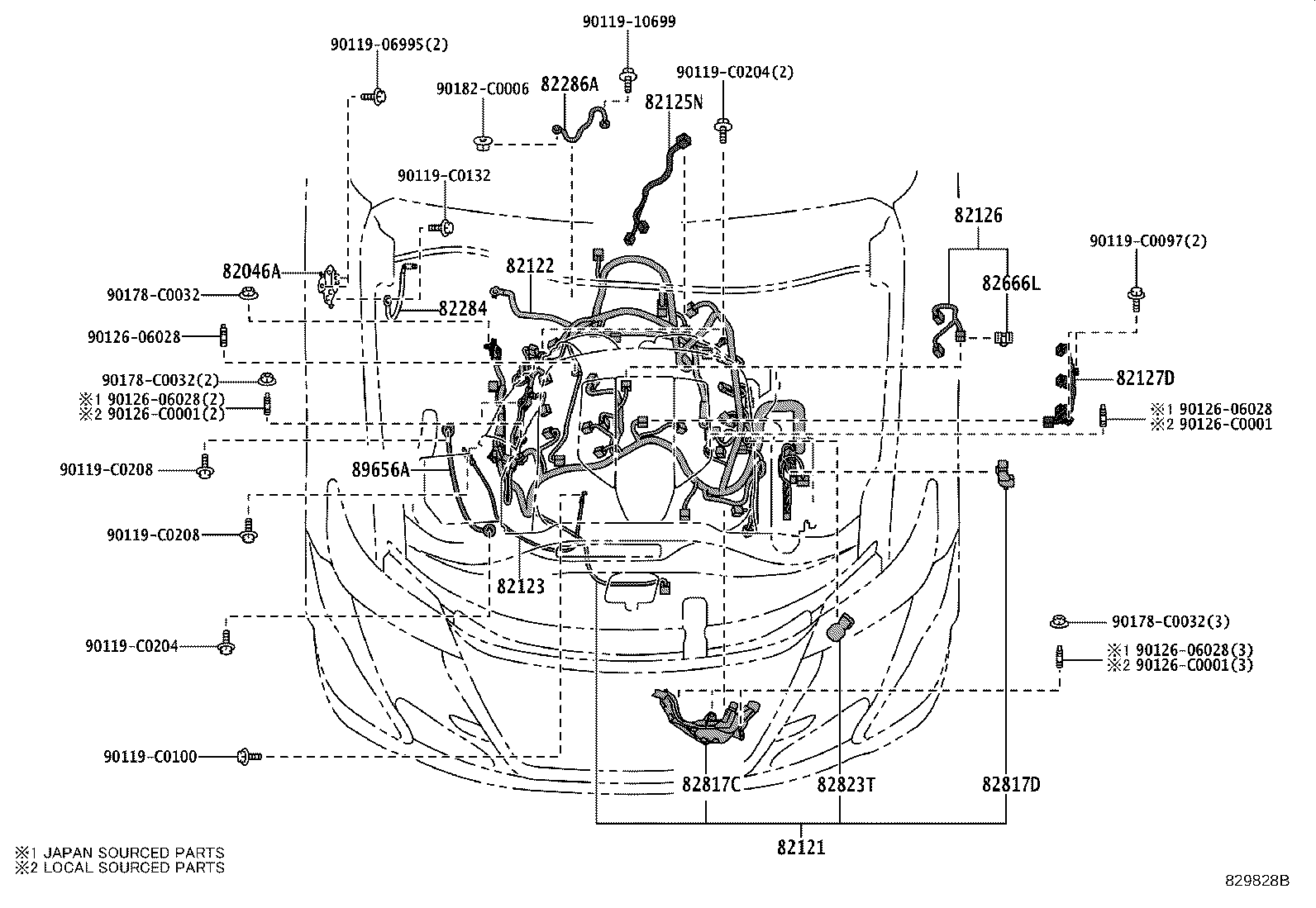 82142-0N050 WIRE, INSTRUMENT PANEL, NO.2 product image