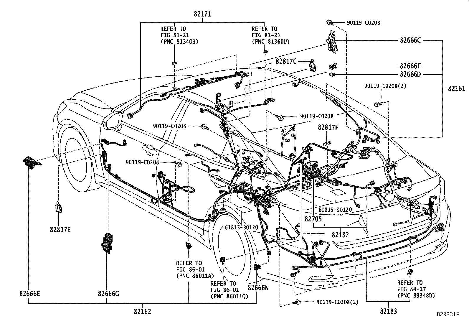 82142-0N050 WIRE, INSTRUMENT PANEL, NO.2 product image