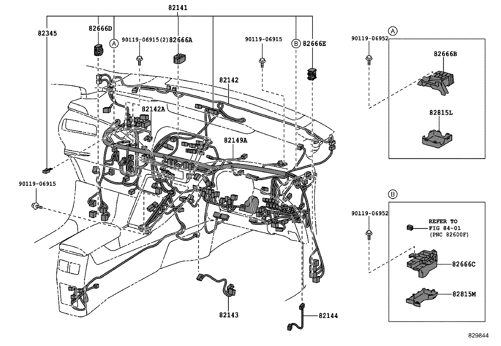 82142-62010 WIRE, INSTRUMENT PANEL, NO.2 product image