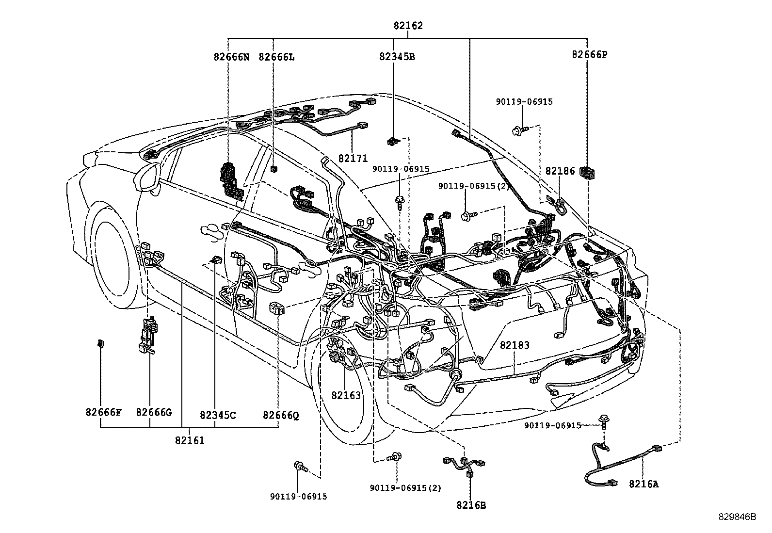 82142-62010 WIRE, INSTRUMENT PANEL, NO.2 product image