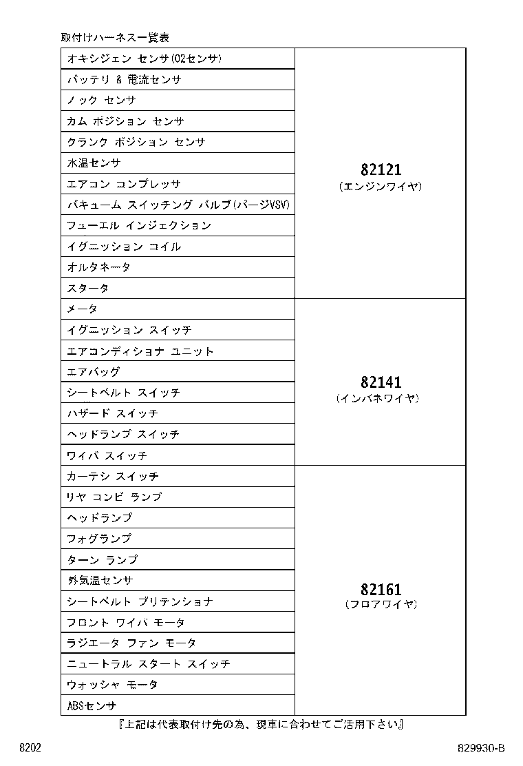 82172-B5020 WIRE, ROOF, NO.2 product image