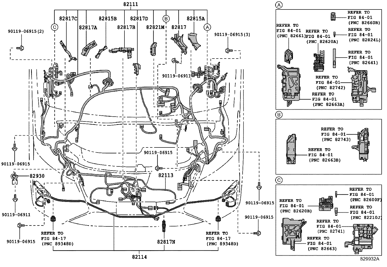 82142-58140 WIRE, INSTRUMENT PANEL, NO.2 product image