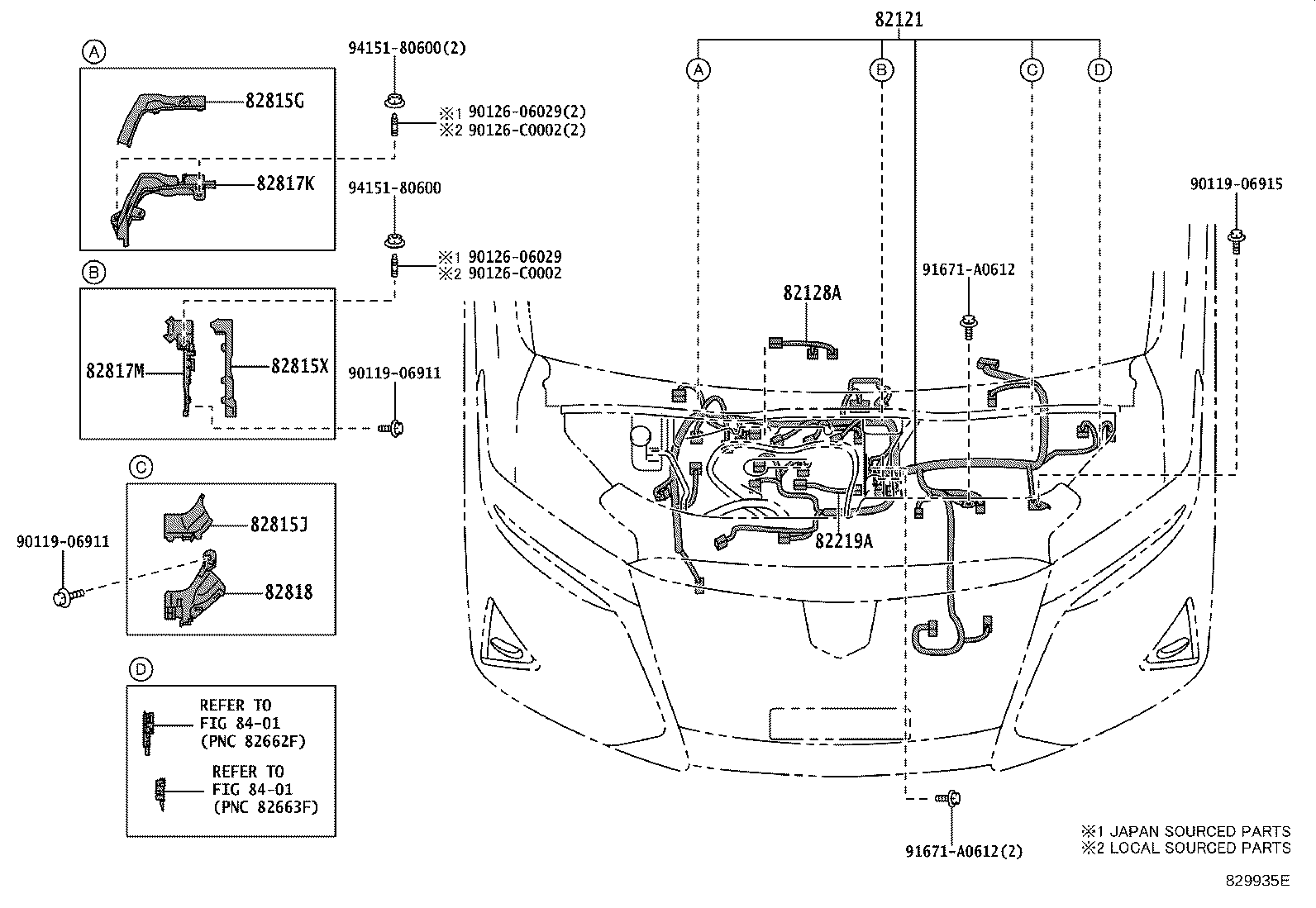 82142-58140 WIRE, INSTRUMENT PANEL, NO.2 product image