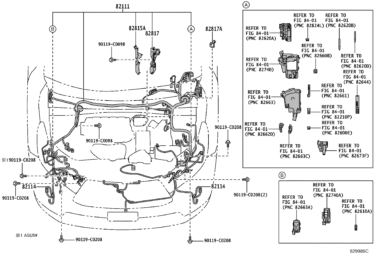 82122-0E080 WIRE, ENGINE, NO.2 product image