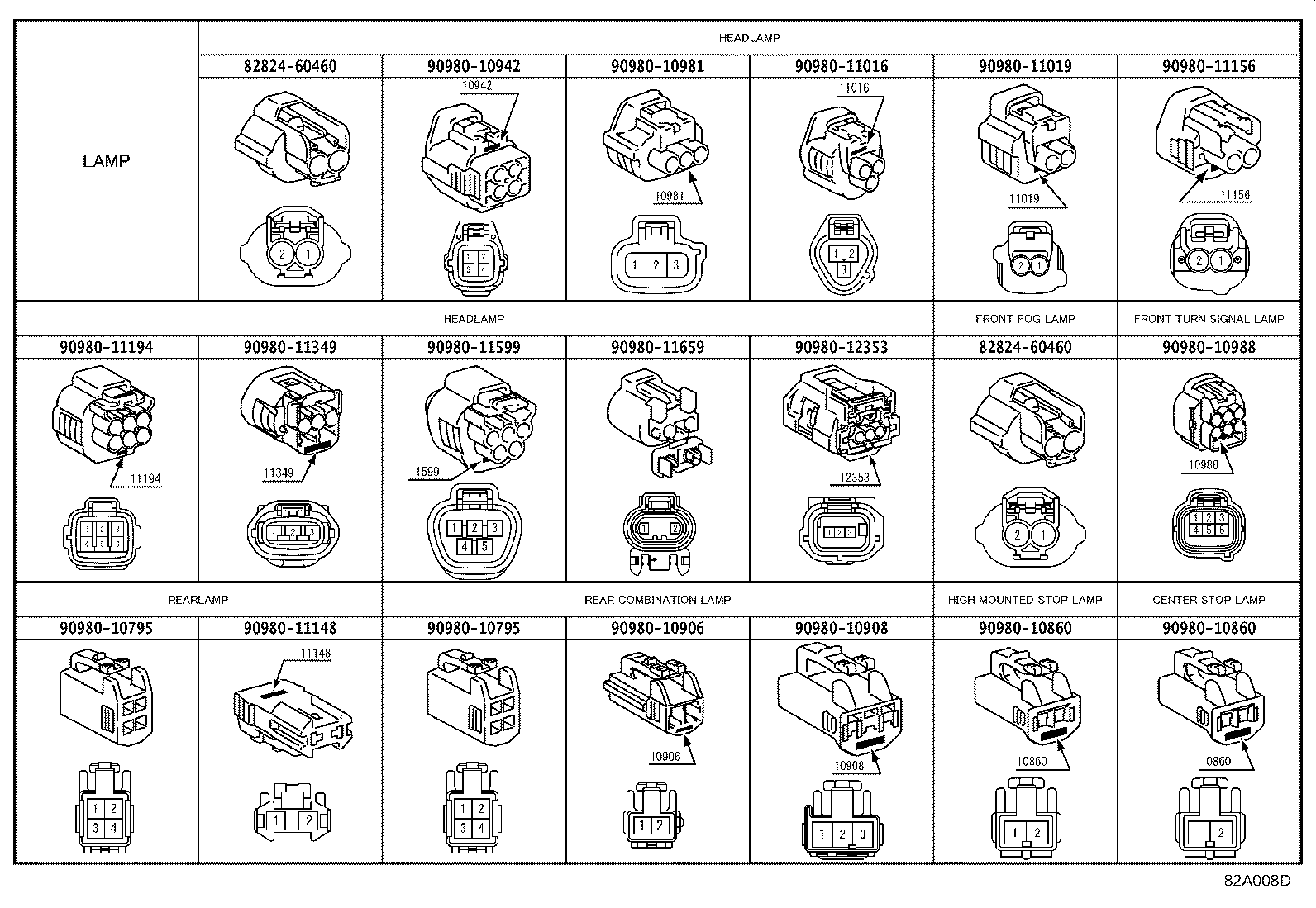 82192-06310 WIRE, FRONT SEAT, LH product image