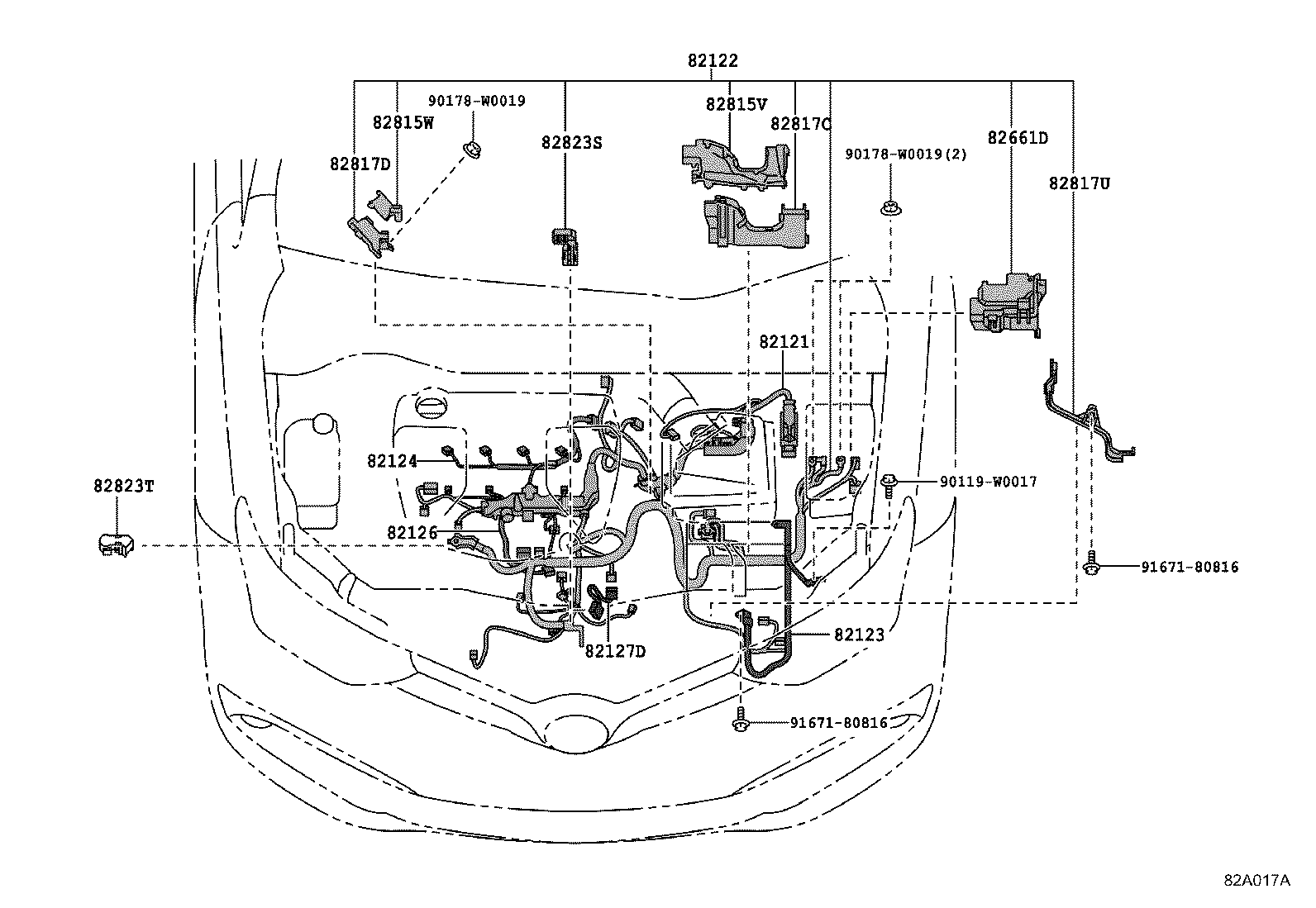 82817-02890 PROTECTOR, WIRING HARNESS, NO.13 product image