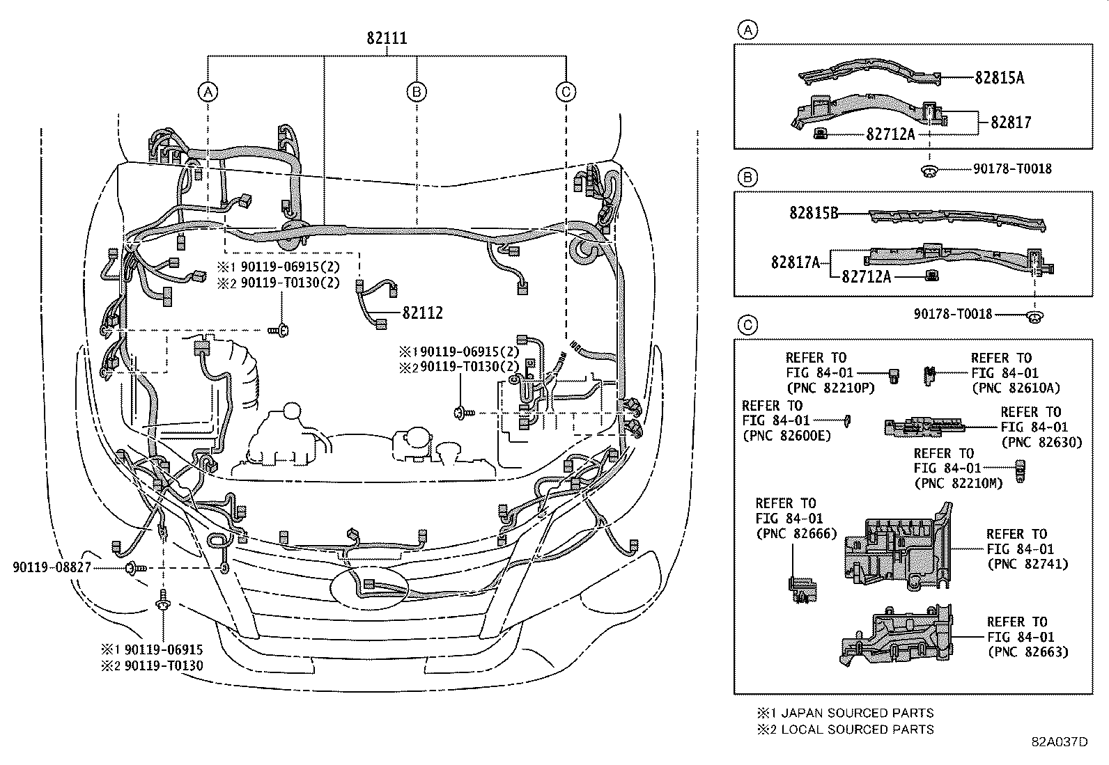 82142-KK341 WIRE, INSTRUMENT PANEL, NO.2 product image