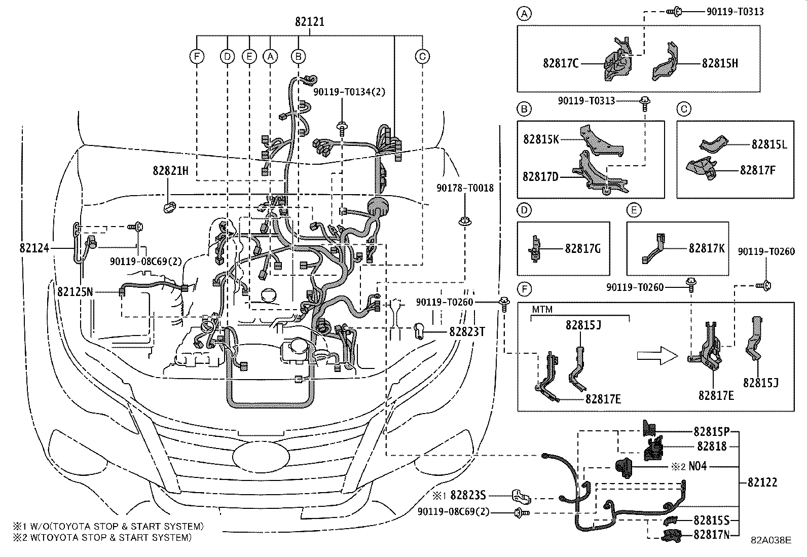 82142-KK341 WIRE, INSTRUMENT PANEL, NO.2 product image