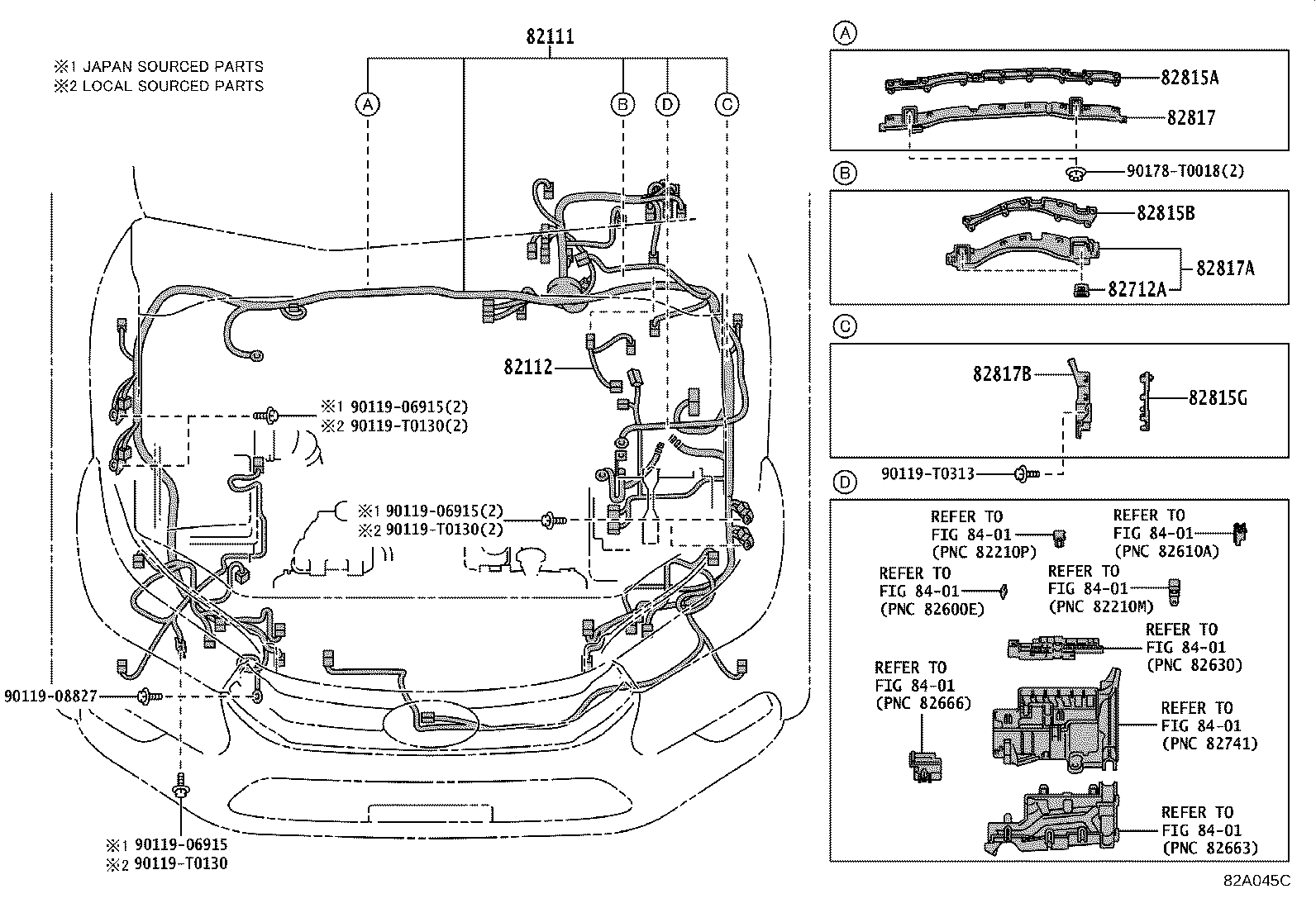Toyota 82143-KK030 WIRE, INSTRUMENT PANEL, NO.3