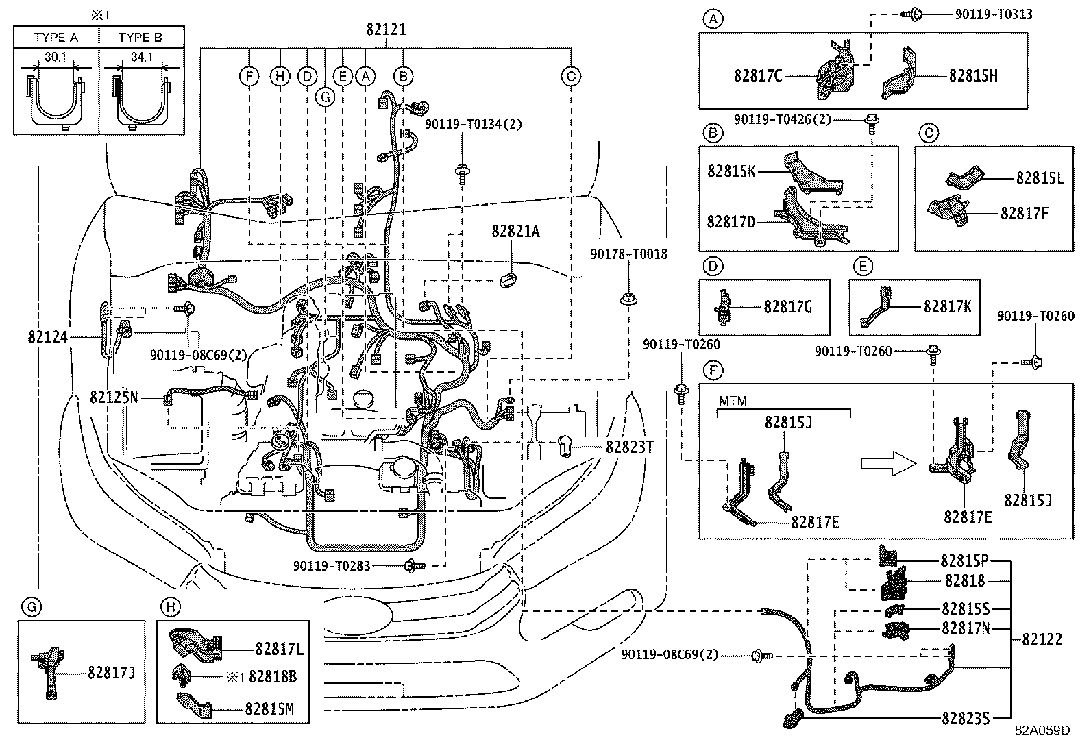 82817-0K550 PROTECTOR, WIRING HARNESS, NO.2 product image