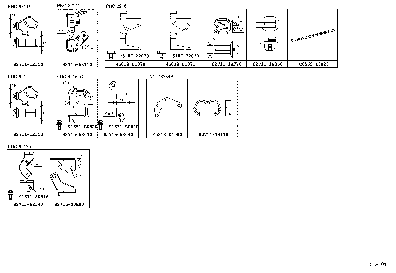 82153-68070 WIRE, REAR DOOR, NO.1 product image