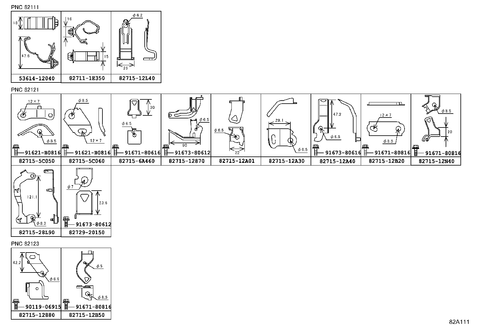 82191-12100 WIRE, FRONT SEAT, RH product image