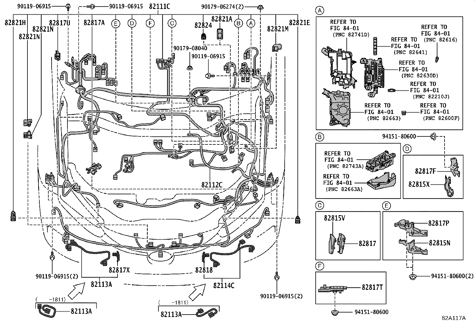 Toyota 82143-62020 WIRE, INSTRUMENT PANEL, NO.3