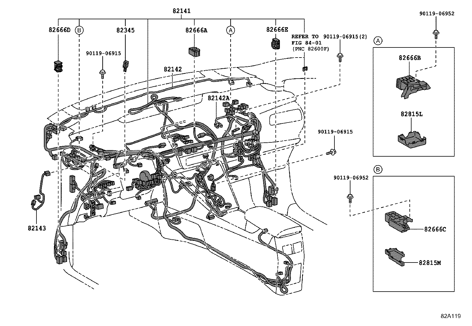 82113-62080 WIRE, MOTOR COMPARTMENT, NO.4 product image