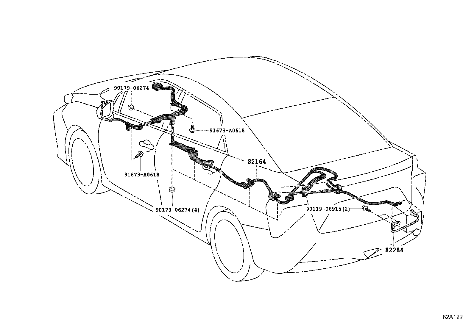 82113-62080 WIRE, MOTOR COMPARTMENT, NO.4 product image