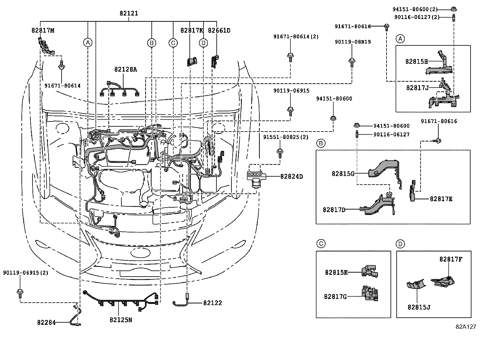 82817-33G00 PROTECTOR, WIRING HARNESS, NO.4 product image