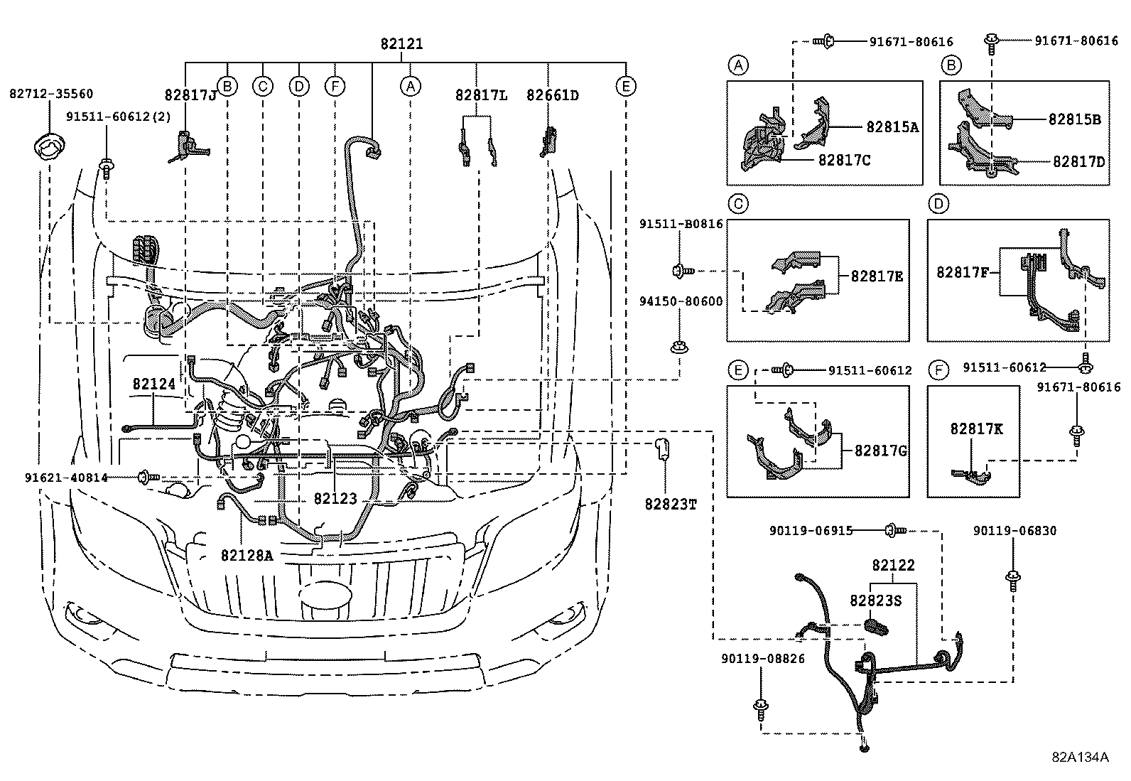 82122-60600 WIRE, ENGINE, NO.2 product image