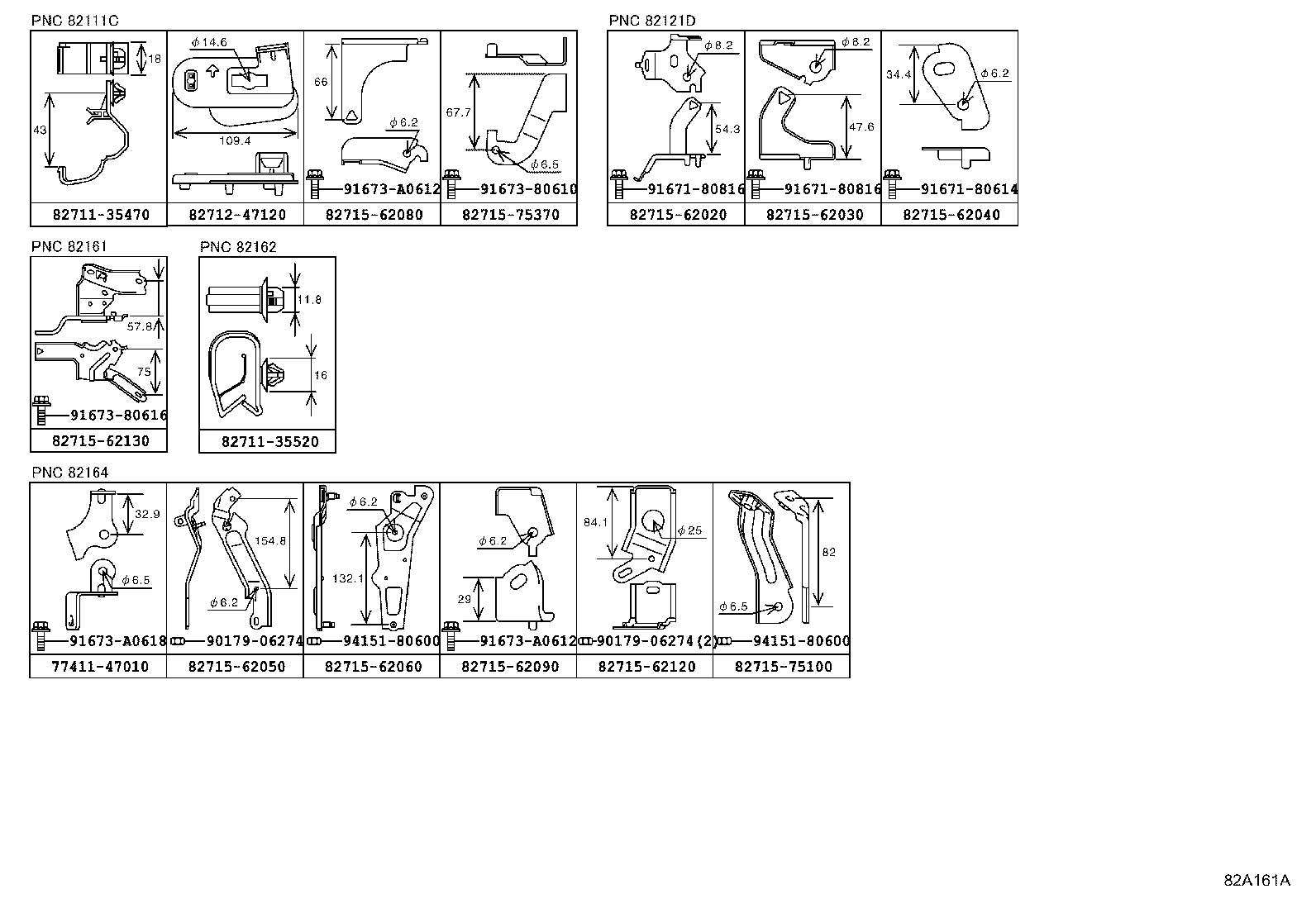 82113-62080 WIRE, MOTOR COMPARTMENT, NO.4 product image